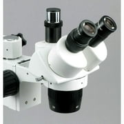 AmScope SW-3T24Z Trinocular Stereo Microscope, WH10x Eyepieces, 20X/40X/80X Magnification, 2X/4X Objective, Single-Arm B