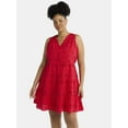 thumbnail image 3 of Time and Tru Women's Sleeveless Eyelet Dress, Sizes XS-XXXL, 3 of 5
