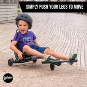 EzyRoller: Classic - Black Magic - Ride-On Scooter, Cambering Motion, Pedal Free Cart, Hand Brakes, Extendable Frame, 154lb Capacity, Kids-Teens 4+