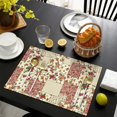 thumbnail image 4 of Pioneer Flower Floral Print Pattern Summer Placemats Table Placemats Set Of 4-Linen Kitchen Washable Placemats Table Mats 12x18 Inch Non-Slip Heat Resistant, 4 of 5