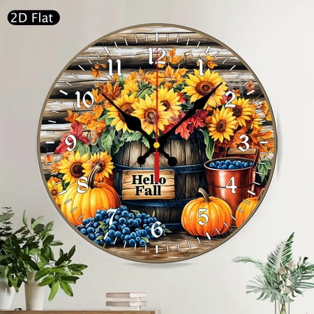 Steampunk Mechanical Heart Gears Round Wall Clock Industrial Vintage Rustic Home Decor Silent Art