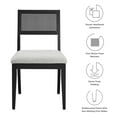 thumbnail image 3 of Side Dining Chair, Set of 2, Gray, Fabric, Wood, Bar Pub Cafe Bistro Dining Kitchen Hospitality Restaurant, Modern Contemporary, HB37052, 3 of 10