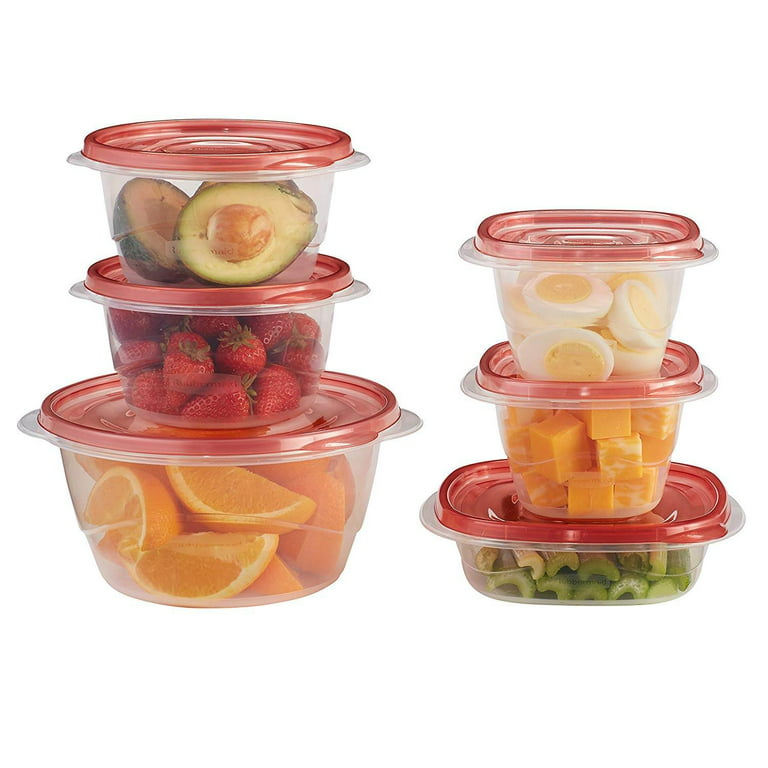 Assorted Rubbermaid Servin Saver containers with Lids - household