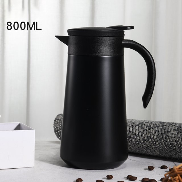 HORIALENCE Bouilloire en Acier Inoxydable Noire pour Usage Domestique Étanche Bec en V