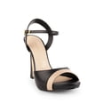 thumbnail image 2 of Tacones para Dama Tipo Sandalias Davenia de Piel Negro con Beige, 2 of 5