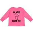 thumbnail image 3 of Inktastic My Nana Loves Me Girls Girls Long Sleeve Toddler T-Shirt, 3 of 5