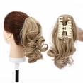 thumbnail image 5 of Benehair Clip In Ponytail Hair Extensions Fashion Claw on Long Cute Wavy Hair Piece 12" Claw Curly Ash Blonde, 5 of 11