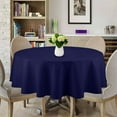 thumbnail image 3 of Tablecloth Modern Solid Color Navy Blue Table Cover 60inch Round Washable Table Cloth for Kitchen Dinning Party Tabletop Modern Decoration, 3 of 7