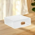 thumbnail image 4 of Thickened Plastic Folding Storage Box, Large Organizer Bin, Removable Transparent Drawer, for Quilts, Toys, and Dormitory Organization, White, by FAJHHA, 4 of 7