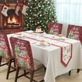thumbnail image 4 of Merry Christmas Red Truck Chair Covers Set of 6 Vintage Red Plaid Gift Snowflake Chair Back Covers Stretch Removable Washable Slipcovers Protector for Dining Room Kitchen Party Decor, 4 of 5