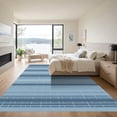 thumbnail image 3 of ODIKA 3'x5' Machine Washable Non-Slip Area Rug, Geometric Navy Blue High Traffic Rug with Pad, Blue, 1056654, 3 of 8