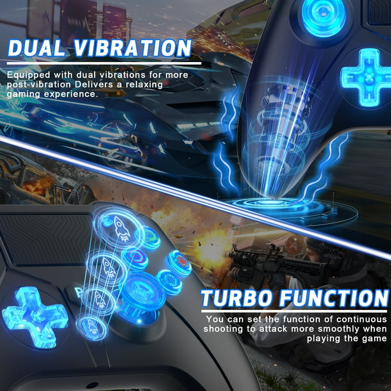 Wireless Controller for PS5, Compatible with PS4/PS3/PC/Steam