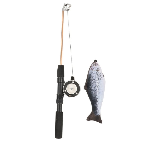 Retractable Cat Teaser Wand Toy Interactive Fishing Rod with