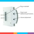 GE Wireless Doorbell Kit, PlugIn, 8 Melodies, 1 Push Button, White