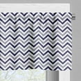 thumbnail image 5 of Ambesonne Navy Blue Valance & Curtain, Chevron Dashed Lines, 55"x30", Navy Blue White, 5 of 7