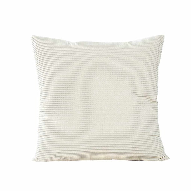 Bearachild Funda de almohada de pana para coche, funda de cojín cuadrada, funda de cojín, funda de almohada para coche, sofá cama, dibujo, Decoración del hogar blanco 45*45cm