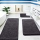 thumbnail image 4 of Juego de alfombras de baño suaves y antideslizantes de espuma viscoelástica: alfombra de baño absorbente con felpa de terciopelo para baño, lavadero o sala de estar., 4 of 6