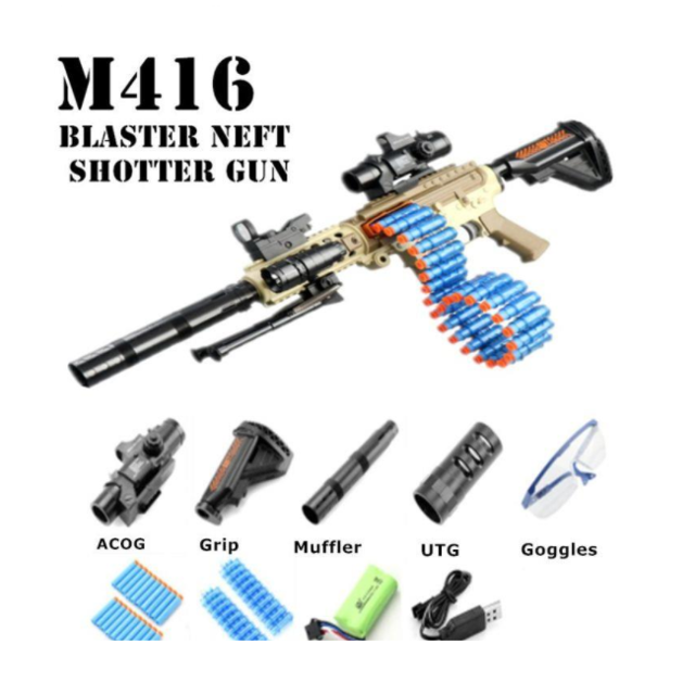 Rifle Automático Electrónico Juguete De 40 Dardos Genérico M416