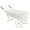 Vintage-White, variant on Vintage Metal Wheelbarrow Planter Cart, Small Flower Pot Holder for Indoor Outdoor Use, Rustic Farmhouse Garden Decor for Patio, Tabletop, Home Market Decor