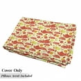 thumbnail image 5 of Modern Floor Pillow Lounger Cover, Teapots and Cup with Polka Dots Lime Orange and Strawberry Fruits Display, Nap Mat Printed Fabric Case for 5 Pillows, 88" x 27", Yellow Scarlet, by Ambesonne, 5 of 5