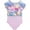 Dreamy Pink, variant on Girls Dance & Gymnastics Short Sleeve Printed Leotard, XS-XL