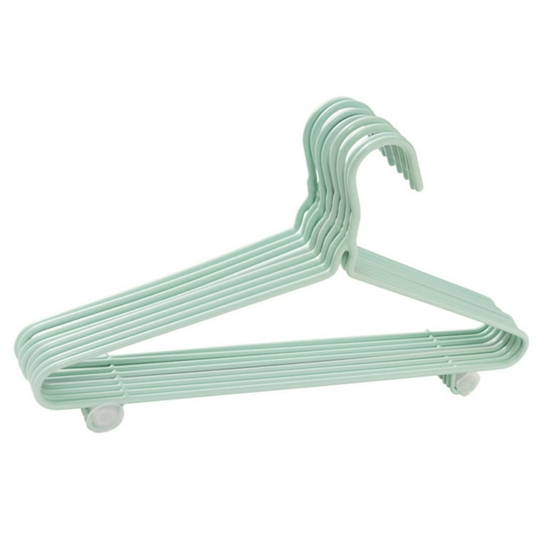 10 PCS Home Clothes Hangers Standard Plastic Plastic Thick Laundry And  Closet Use Hanger Ideal For Everyday Standard Use Green