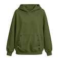 thumbnail image 7 of Nowekniz Women Oversized Drop‑Shoulder Fleece Hoodie Pullover Sweatshirt, Soft‑Touch Top With Large Kangaroo Pocket, Solid Color Casual Fall Daily Outfits, 7 of 7
