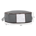 thumbnail image 2 of Unique Bargains 1 Pack Clothes Storage Bags Moving Bags Grey 19.5*14*8in, 2 of 7