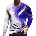 thumbnail image 1 of Blusa de camiseta de manga corta con estampado de jersey de cuello redondo informal a la moda para hombre Pompotops  oipoqjl2997, 1 of 3