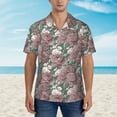 thumbnail image 2 of Xecao Rose Flowers print Hawaiian shirt - a stylish short-sleeve button-down for men, perfect for casual beach and tropical outings., 2 of 9