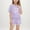 Purple, variant on ATOGUTA Size 5-14 Years Teen Girls Clothes Kids Short Sleeve T-Shirts and Elastic Waist Shorts Clothing Sets Sky Blue