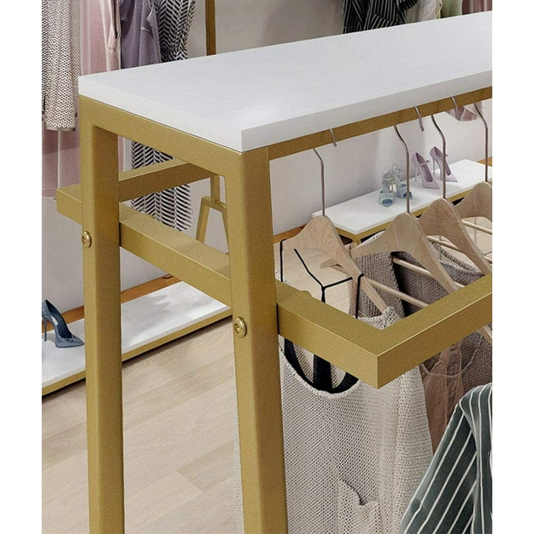 本日限定　1/f SPACE hanger rack table ZXNYH Metal Clothes Display Rack Free Standing Garment Clothing