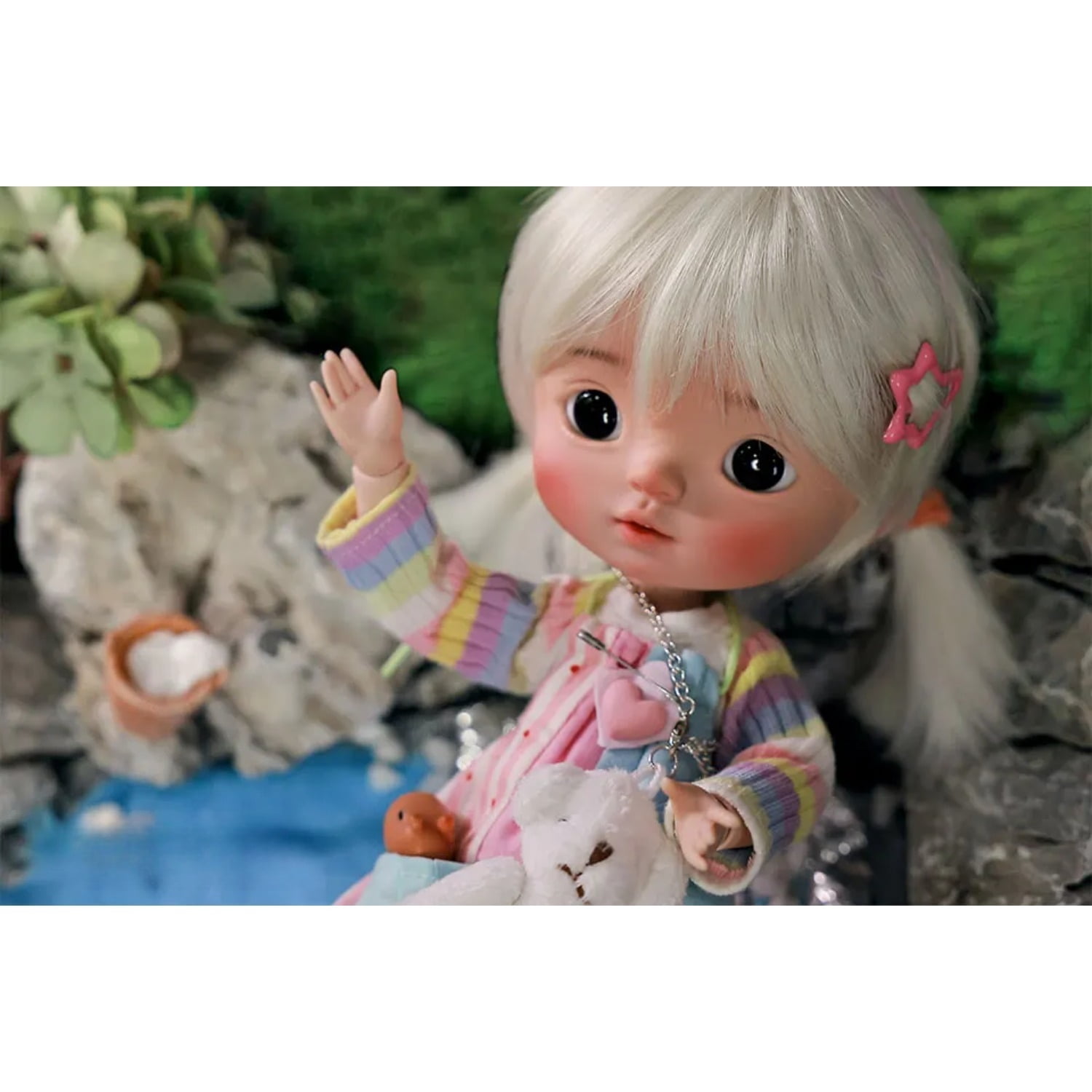 Xavi 1/6 Bjd Doll Omelet Body Rainbow Cute Girl Double Eyelids Capybara Headwear  High Quality Ball Jointed Dolls