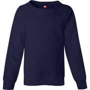 Girls' Raglan V-Notch Crewneck Sweatshirt