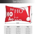 thumbnail image 2 of Goofa Saying Ho Ho Ho Print Plush Throw Pillow Case, Soft Velvet with Hidden Zipper, Decorative Cushion Cover for Sofa, Bed, Car, and Home Décor-16"x24", 2 of 6