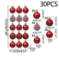 thumbnail image 2 of Christmas Ornaments Christmas Balls 30PCS 1.5in Christmas Balls Ornaments For Xmas Tree Shatterproof Christmas ornaments, 2 of 9