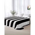 thumbnail image 6 of Black Striped Flat Sheet Only Twin Size, Soft Breathable Bed Top Sheets for Mattress, Modern Farmhouse Black White Stripes Luxury Bedding Flat Sheets for Home Hotel Bedroom Bed Protection, 6 of 9