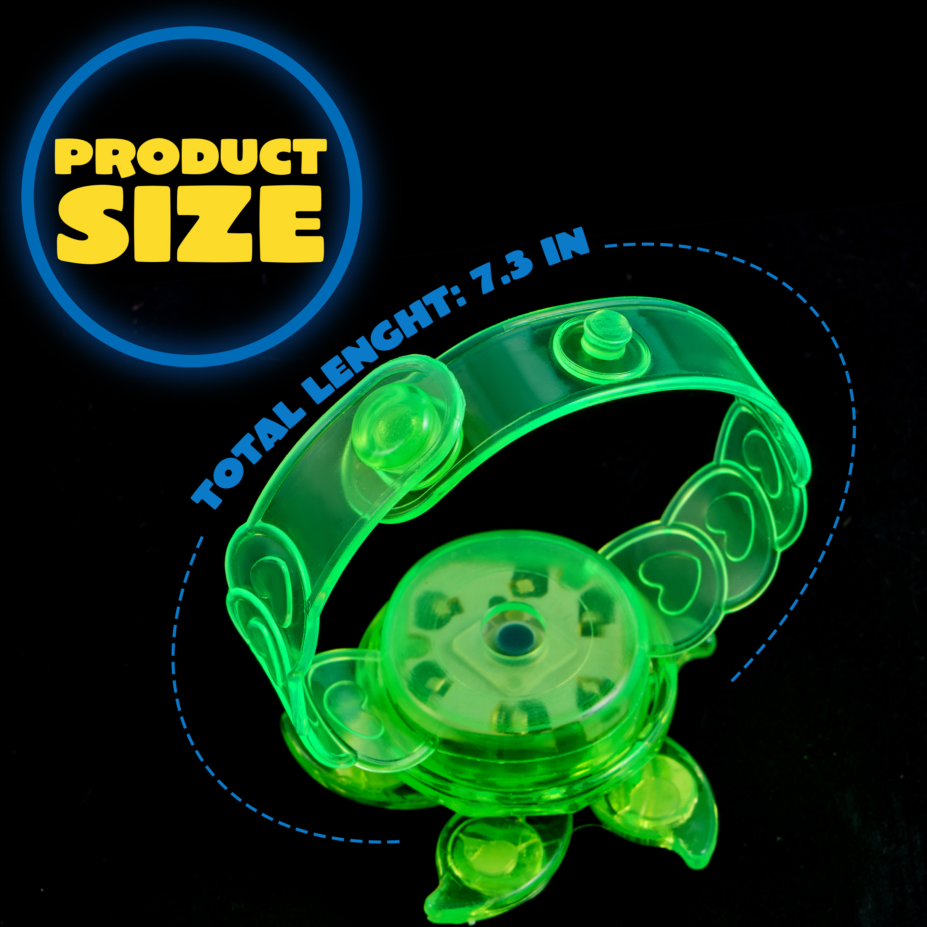 Joyfy 24 Pack LED Glow Spinning Bracelets photo 5