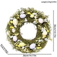 thumbnail image 2 of Gqtwoy Easter Egg Wreath, Front Door Decoration, Spring Holiday Ornament, Festive Home Decor, Versatile Seasonal Wreath, Green Leaves Design, Indoor Outdoor Display, 2 of 8
