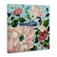 thumbnail image 4 of Stupell Industries Blue Bird & Bold Flowers Plants & Flowers Painting Wrapped Canvas Art Print Wall Art, 17 x 17, 4 of 8