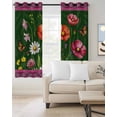 thumbnail image 2 of Spring Flowers Blackout Curtains 63 Inches Long, Purple Boho Farmhouse Botanical Florals Thermal Insulated Black Out Curtains, Darkening Window Curtain Drapes for Bedroom Living Room 42"x63" 2 Panels, 2 of 9
