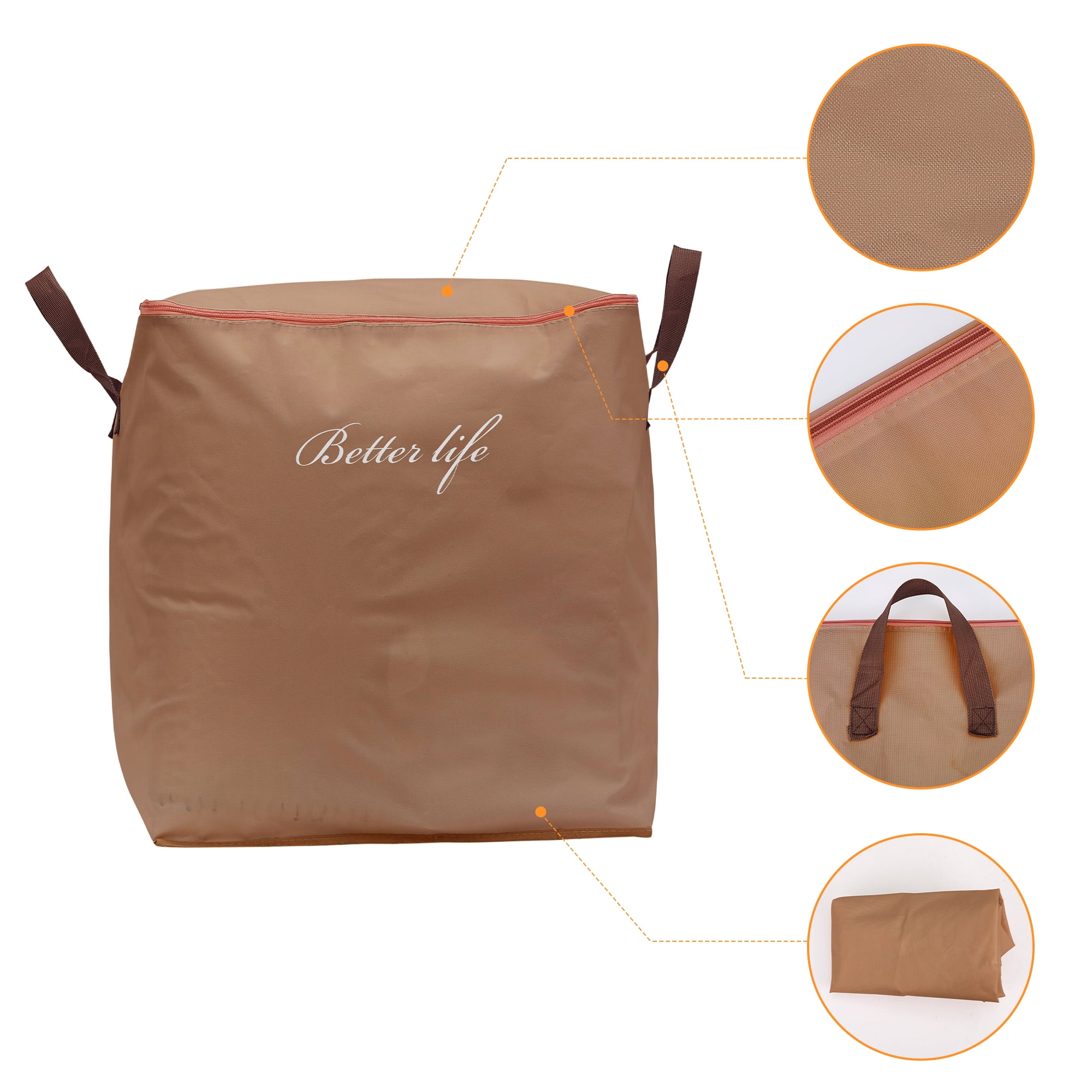 Unique Bargains 1 Pack Clothes Storage Bags Moving Bags Coffee 31*18*20in