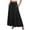 Black, variant on Tiered Maxi Skirt with Pockets, Boho Ruffle Layered High Waisted Long Skirt, Casual Flowy Smocked Paperbag Waist Slacks