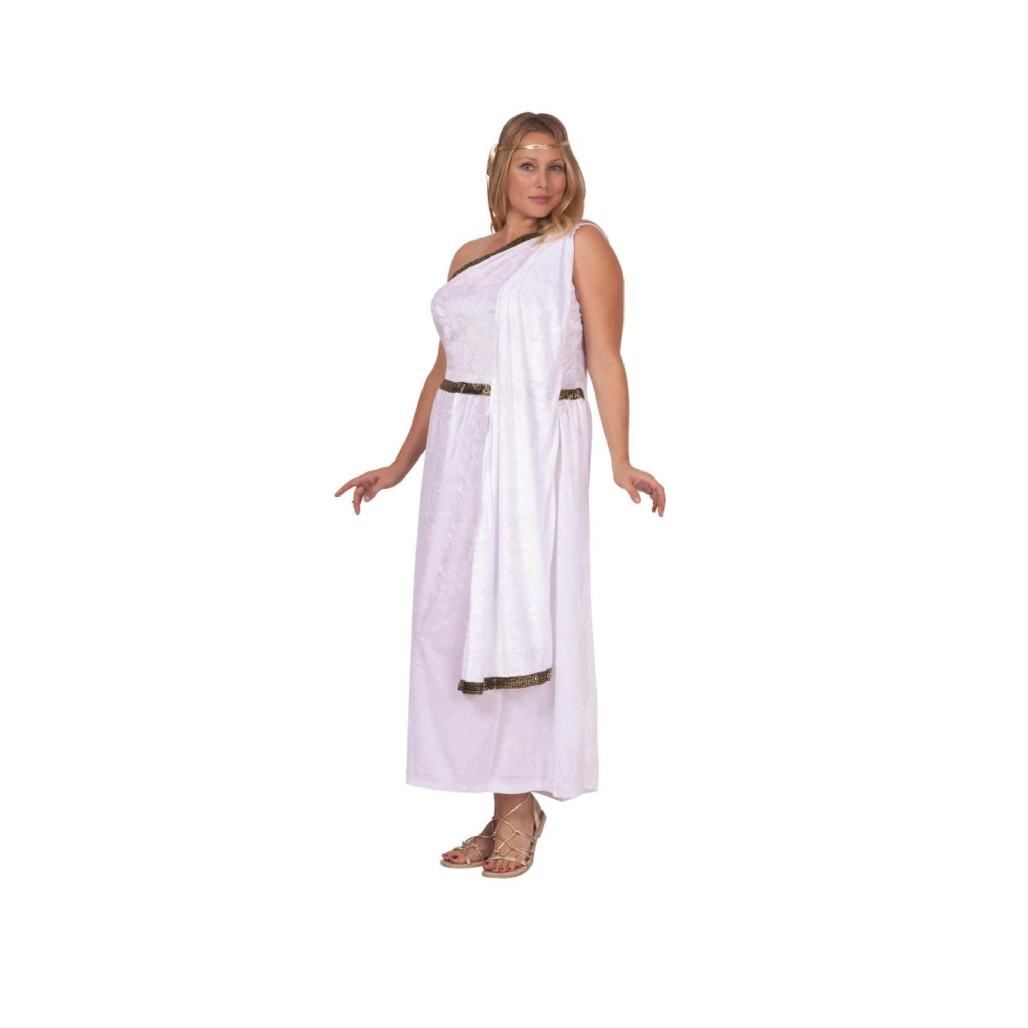 white toga dress