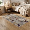 thumbnail image 2 of ODIKA 5'x7' Gray Beige Geometric Slate Design Washable Area Rug Contemporary Abstract Pattern with Multi Shapes Easy Care, Non-Shedding, Pet Friendly, for Small Living Room, Bedroom, 2 of 7