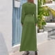 thumbnail image 3 of VERDE OLIVA OSCURO LISO SÓLIDO - MÁS DE 100 TONOS DE VERDE EN OZCUSHIONS Vestido largo vestidos para mujer, 3 of 5