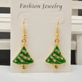 thumbnail image 1 of Pendientes Aretes Gancho Colgante de Gota de Imitación en apariencia árboles de Navidad, 1 of 6