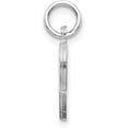 thumbnail image 2 of 14KW White Gold Satin Diamond-cut Letter P Initial Charm, 2 of 5