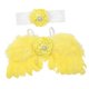 thumbnail image 1 of Diadema de de flor de plum ángel para sesión de fotografía, diadema fotografía de recién nacidos, disfraz de utilería para fotografía Amarillo Yotijar Alas de moda, 1 of 5