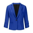 thumbnail image 4 of Wiicoznt Blazers for Women Business Lapel V Neck Elegant Solid Color Long Sleeve Suit Jackets Comfy Buttons Womens Blazer, 4 of 8